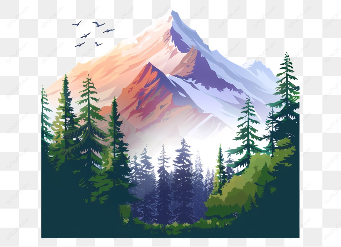 16940_雪山和森林景观插画.jpg