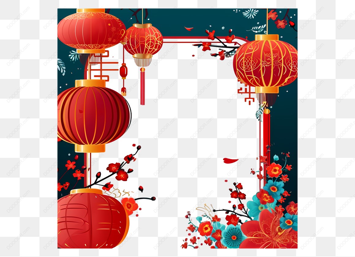 17411_红色灯笼与花卉装饰.jpg