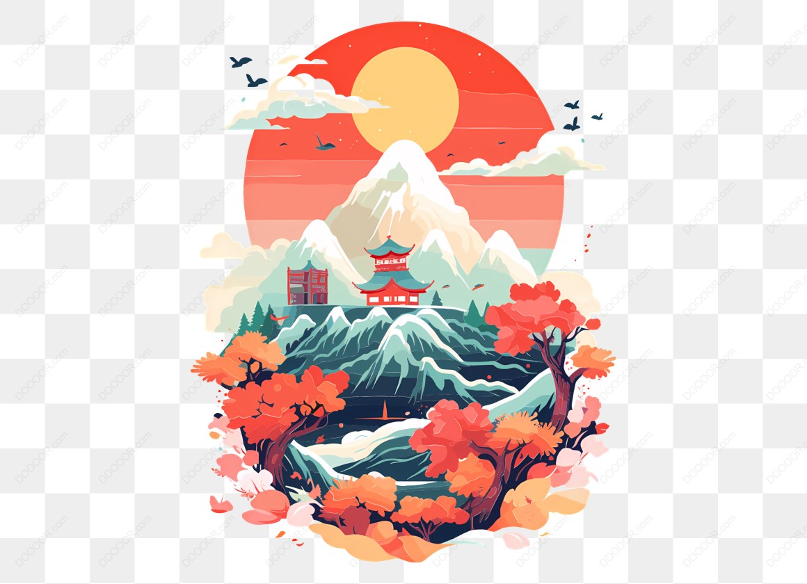 17471_日出下的山与建筑.jpg