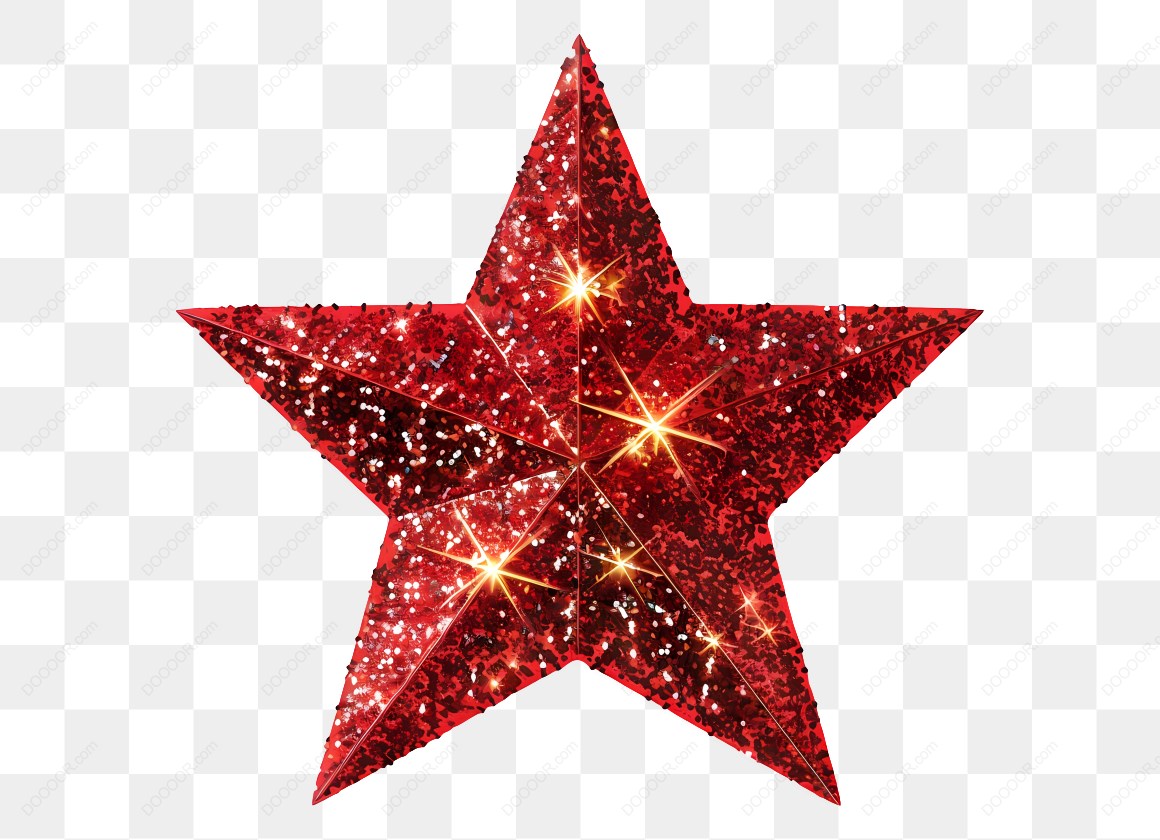 10305_红色闪光星形图案.jpg