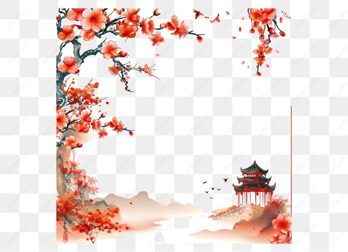 10572_花卉与中式建筑插图.jpg