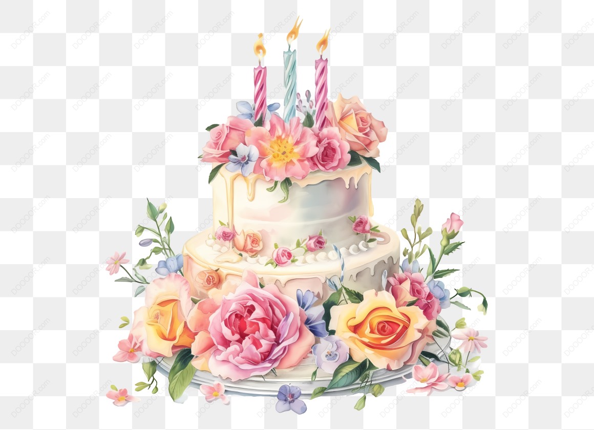 10852_花卉装饰的生日蛋糕.jpg