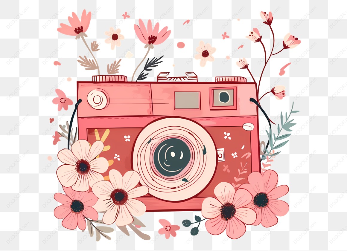 10926_相机与花卉插图_1.jpg