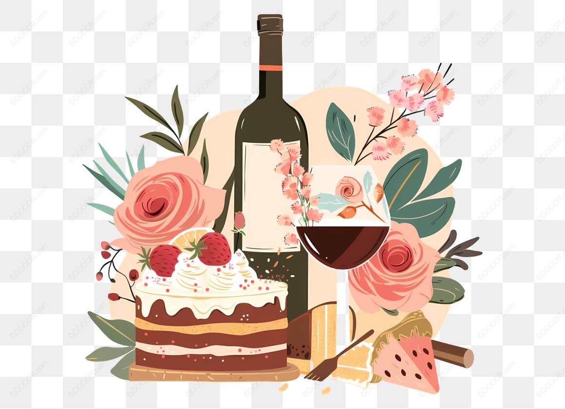 11259_蛋糕_酒和花卉插图.jpg