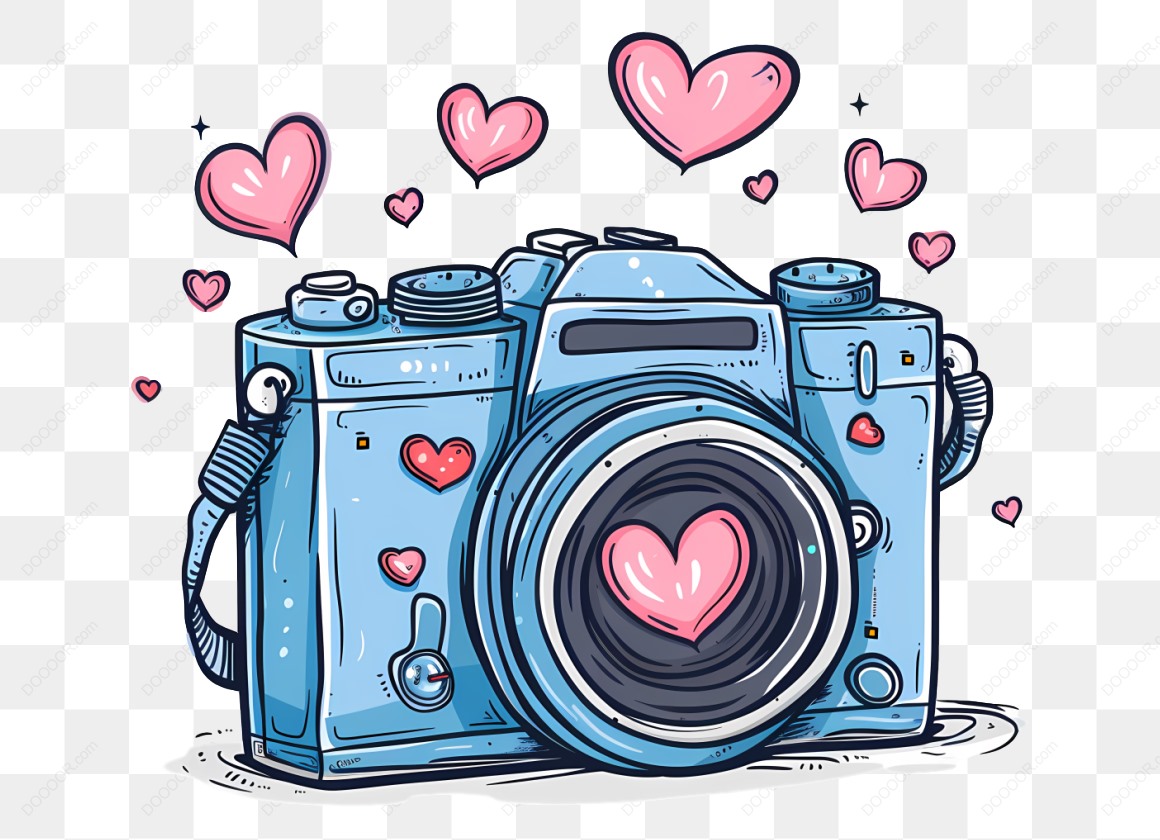 11378_相机插画与爱心图案.jpg