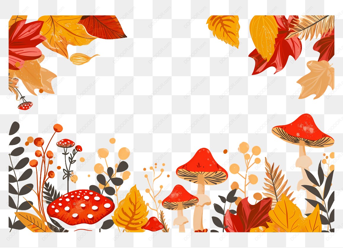12432_秋季叶子和蘑菇插图.jpg