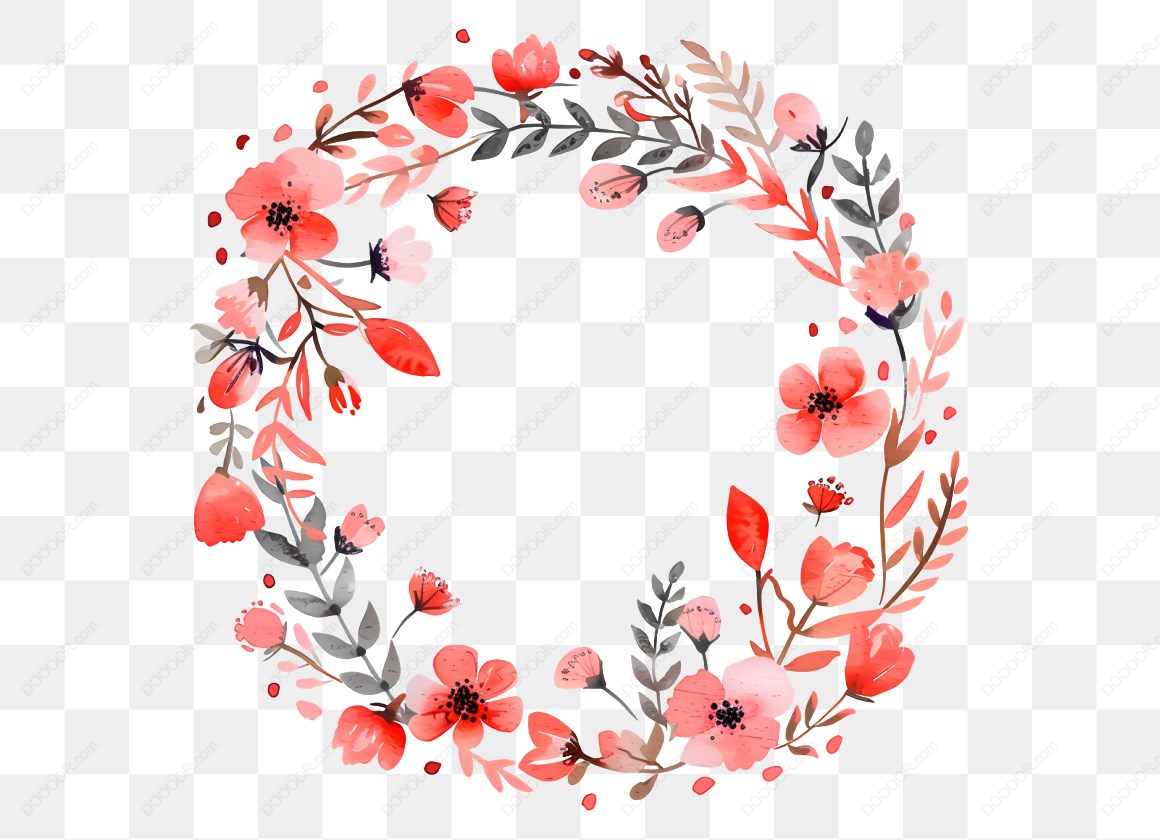 12665_红色花卉圆形花环.jpg