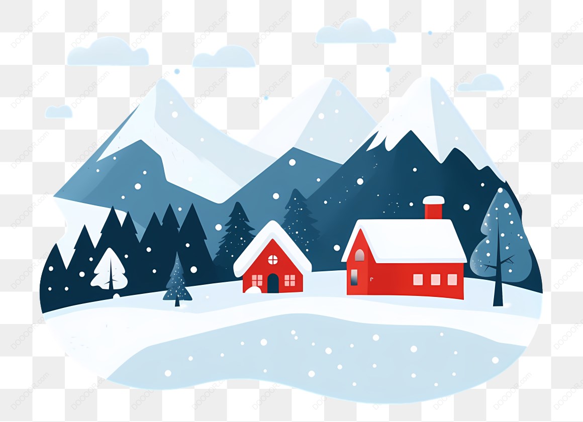 12840_雪山和小屋插图.jpg