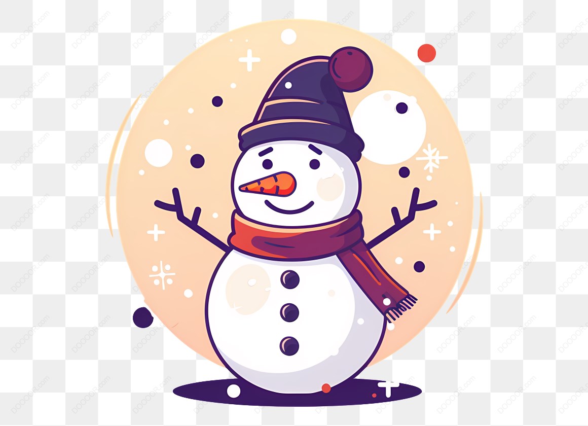 12984_雪人插画戴帽围巾.jpg