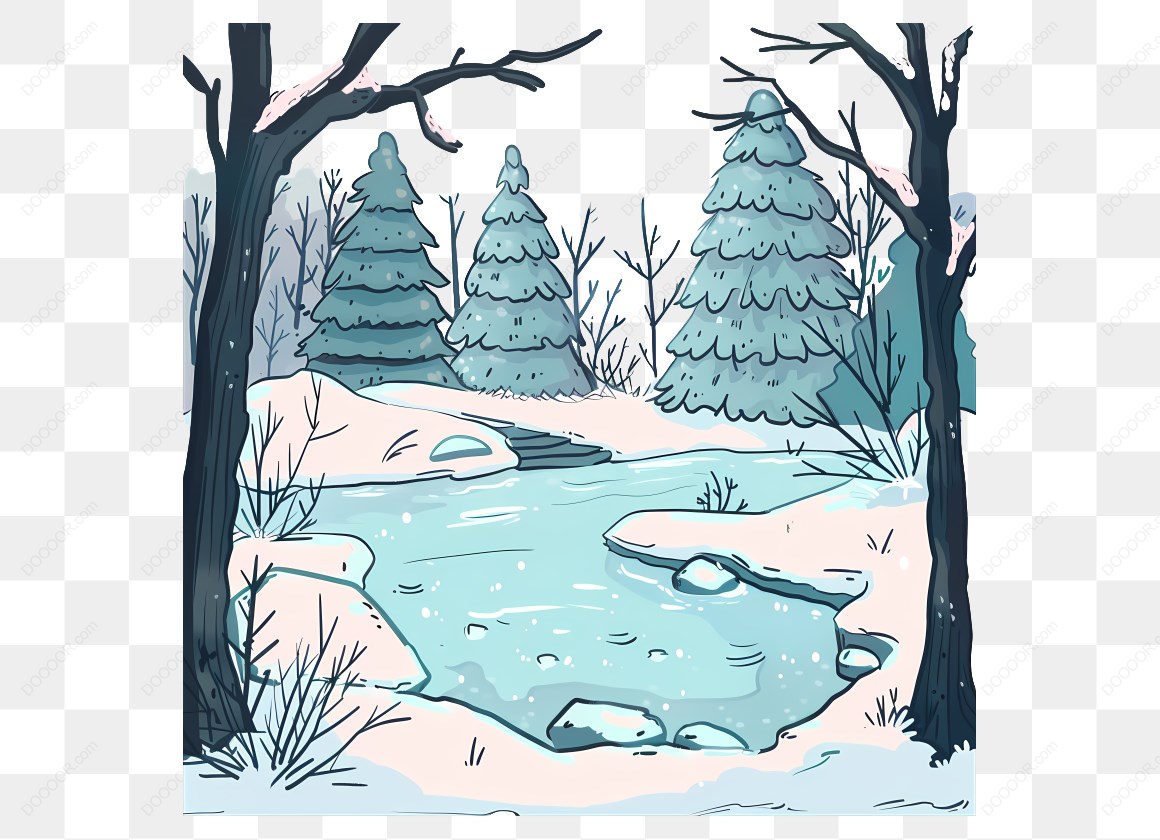 13020_冬季森林雪景插图.jpg