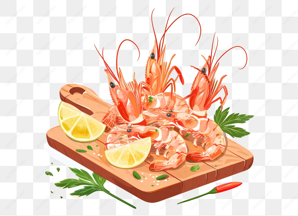 13828_虾和柠檬在砧板上.jpg