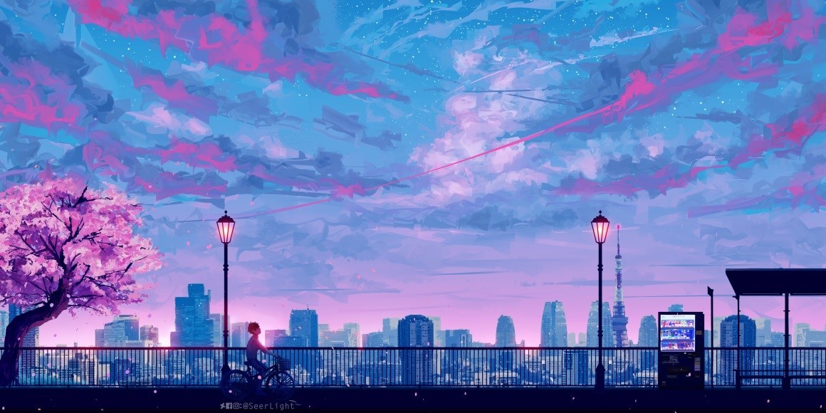 01853_插图城市绘画先知之光景观自行车幻想粉色的.jpg