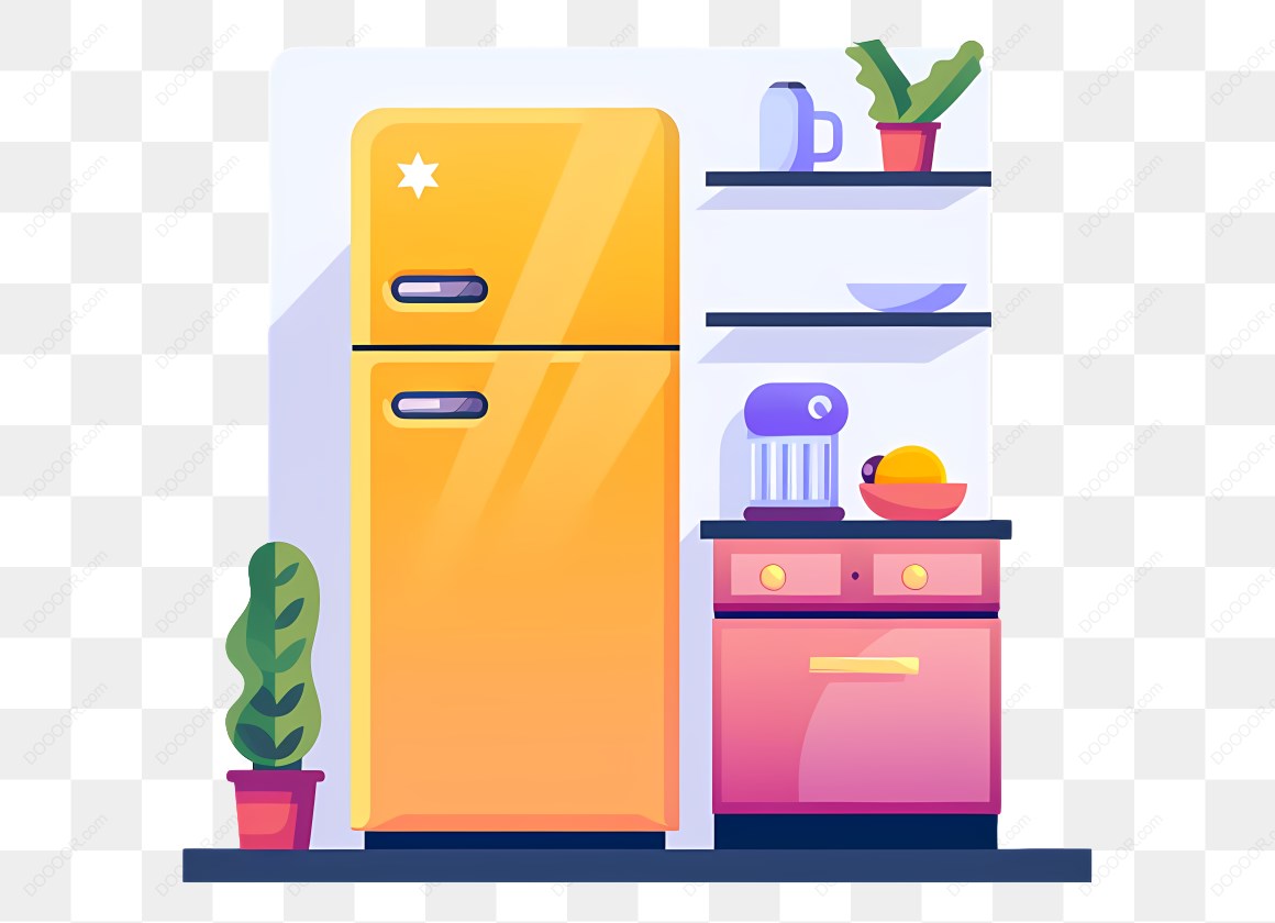 14164_厨房插画有冰箱和橱柜.jpg