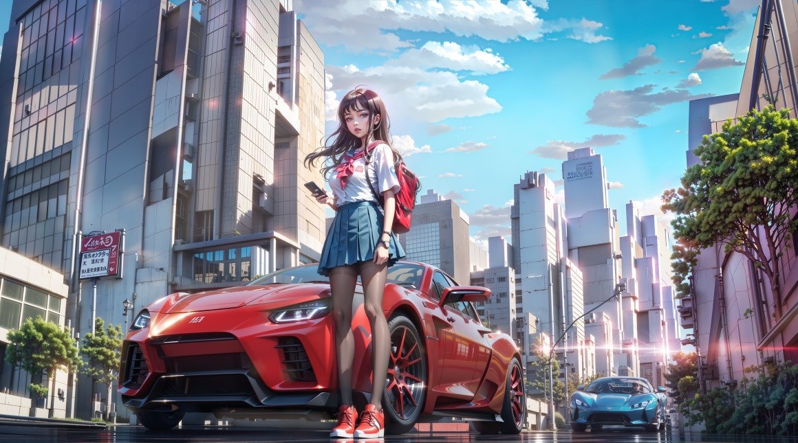 01913_城市都市景观汽车学校制服美女动漫女孩街道.jpg