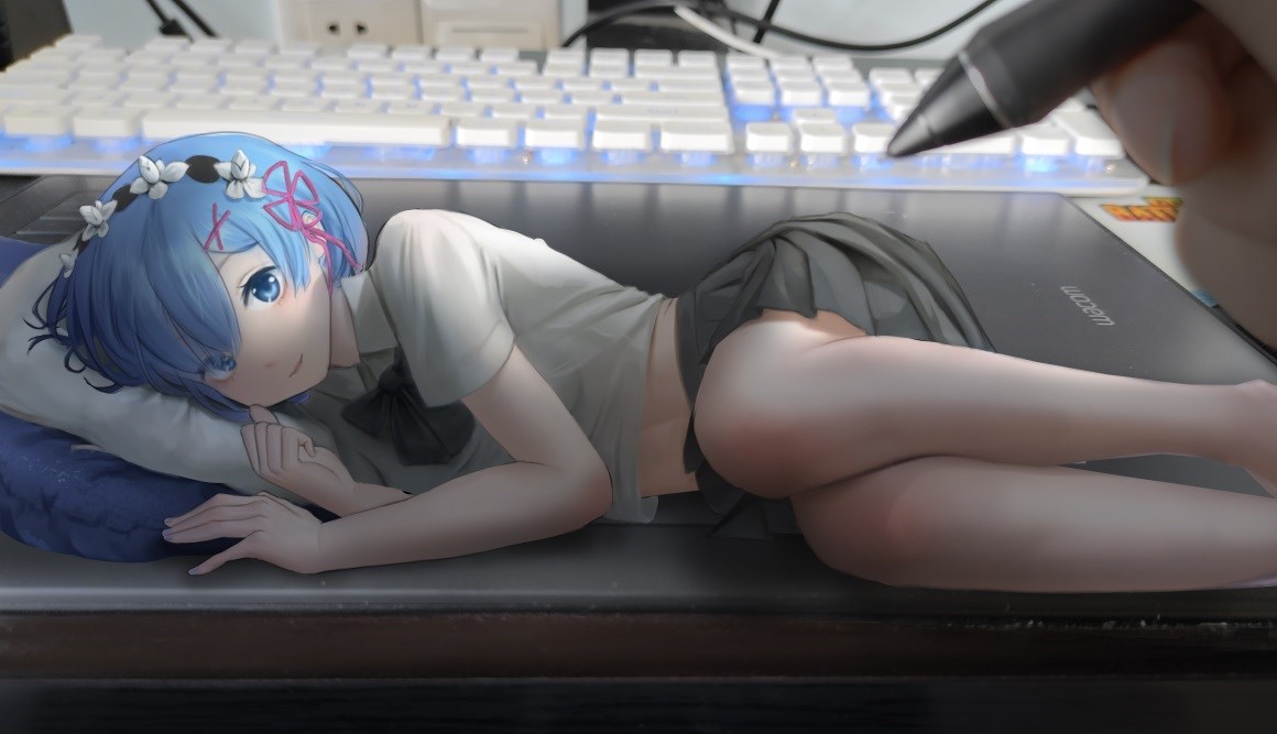 02055_动漫女孩牧原从零开始异世界生活雷姆校服.jpg