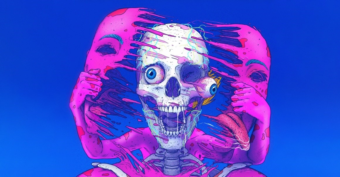 02452_蓝色的骨骼衰变颅骨超现实的插图爬行粉色的.jpg