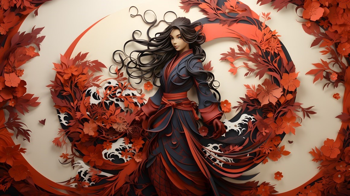 02540_美女剪纸叶花数码艺术长发.jpg