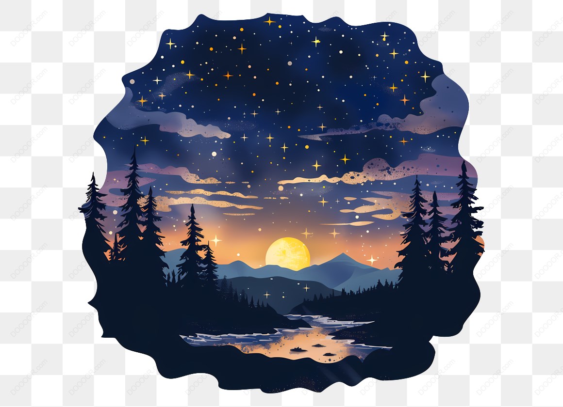 14317_夜晚森林与星空景色.jpg