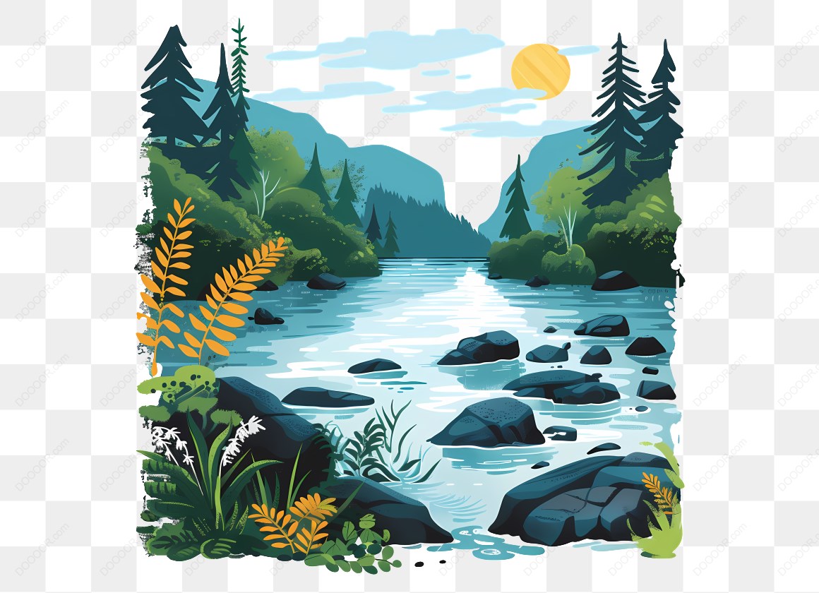 14459_河流与森林风景插画.jpg