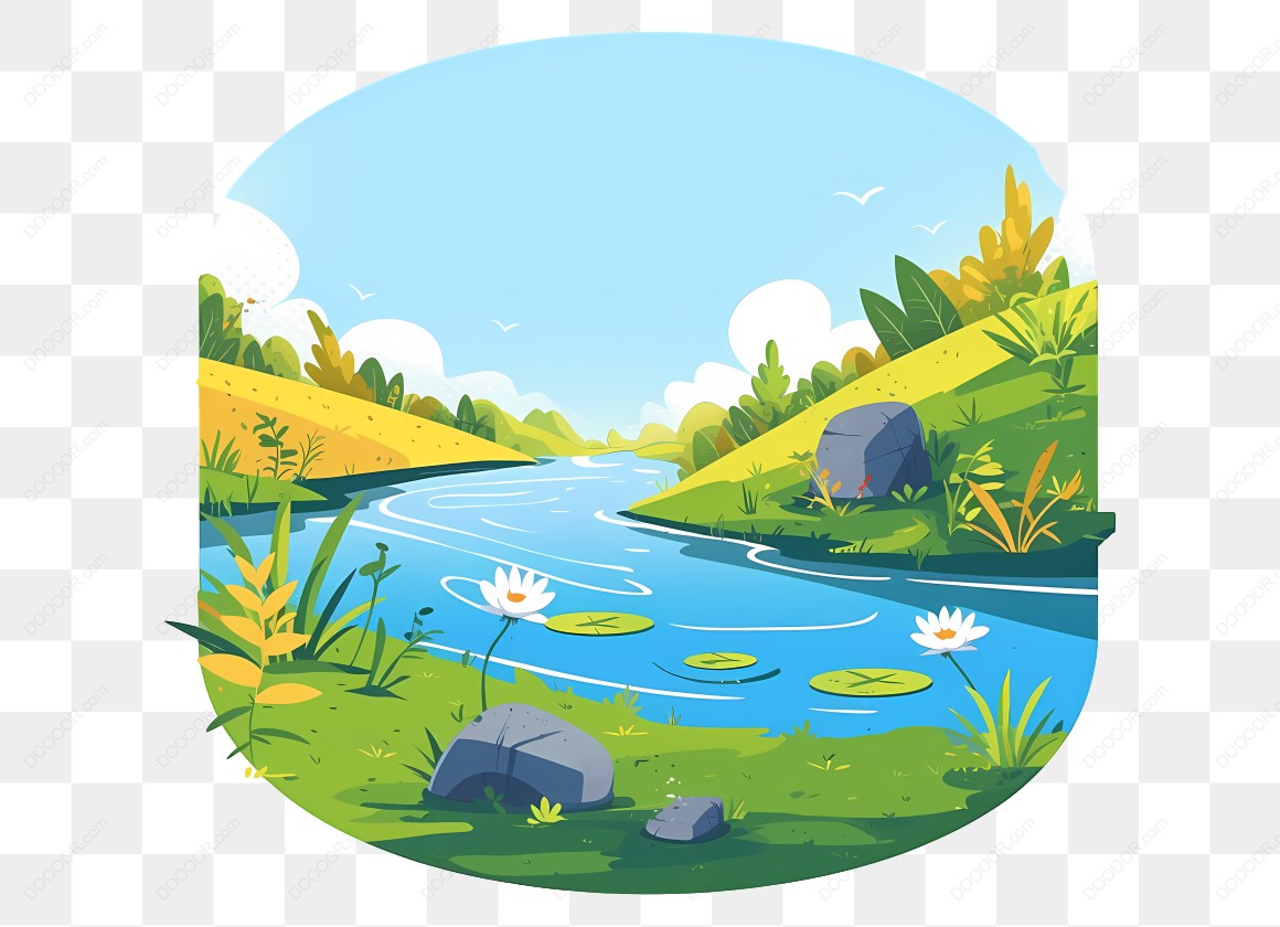 14526_河流与自然风光插画.jpg