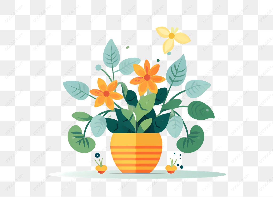 14640_花盆中的花和蝴蝶.jpg