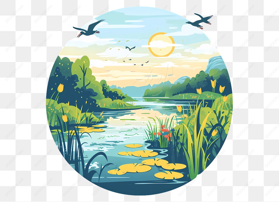 14724_湖泊风景插图.jpg