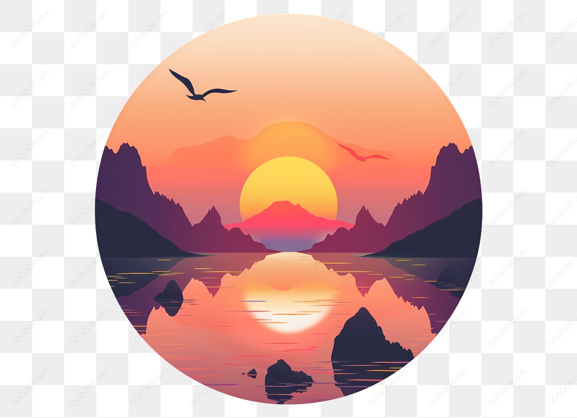 14826_日落山水风景插画.jpg