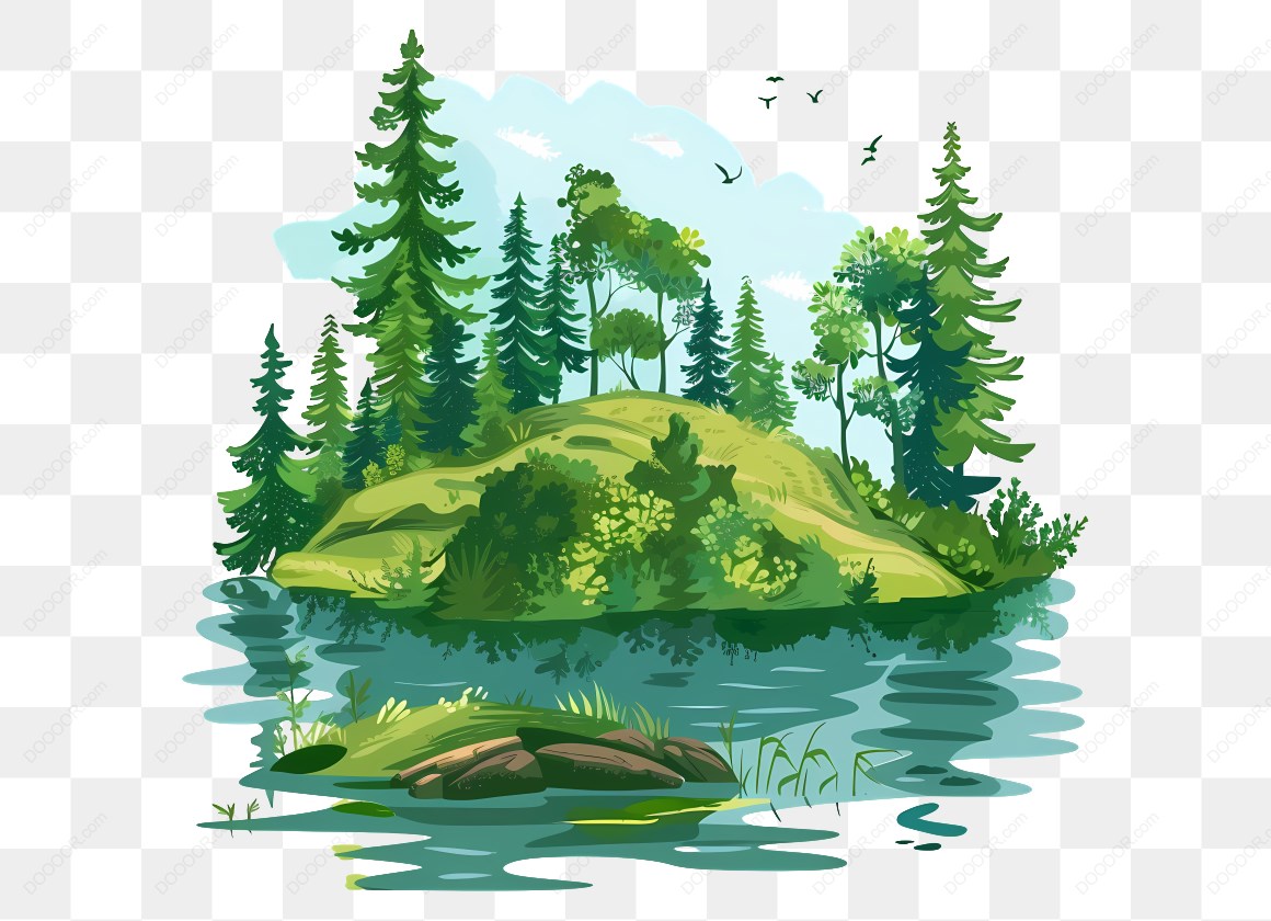 14877_湖泊与森林景观插图.jpg