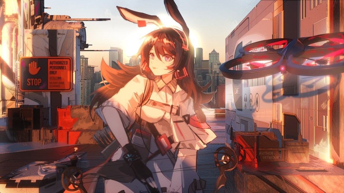 02886_西摩方舟骑士动漫女孩无人机弓箭兔耳朵红眼.jpg