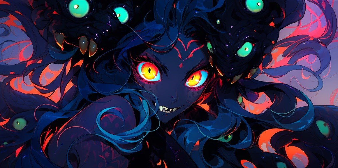 03193_动漫女孩怪物恶魔长发发光眼睛牙齿尖牙眼睛.jpg