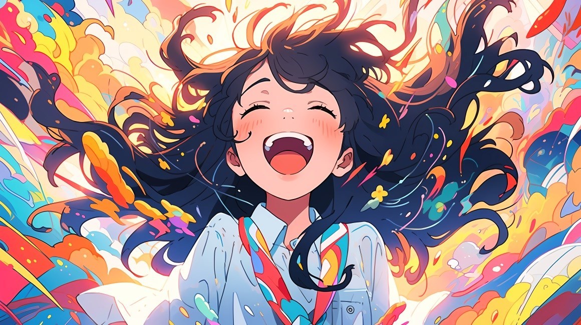 03219_动漫女孩幸福微笑闭眼长发脸红云朵数码艺术.jpg