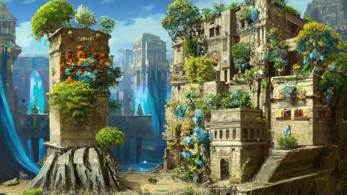 03269_绘画幻想巴比伦空中花园古城热带.jpg