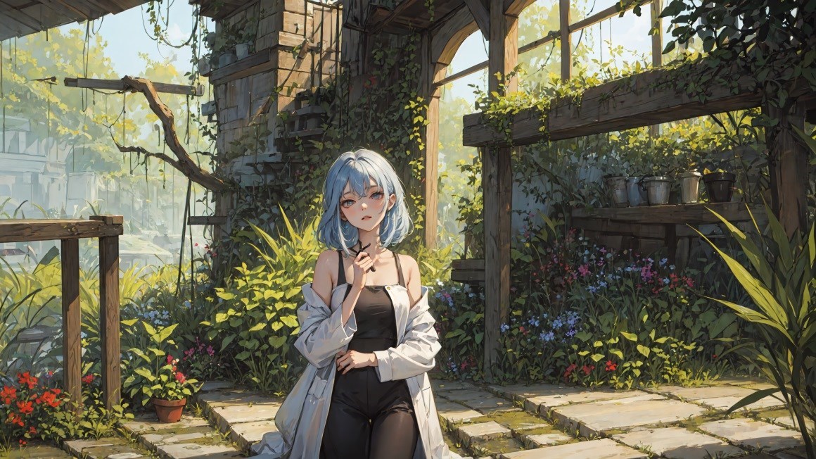 03356_美女花园蓝眼睛短发蓝头发白大衣滑倒动漫女.jpg