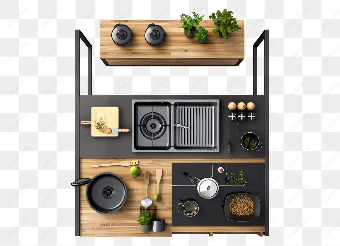 15085_现代厨房用具和植物.jpg