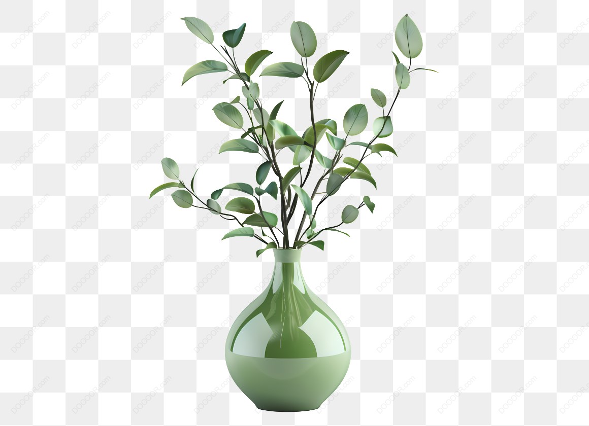 15109_绿色花瓶中的绿叶植物.jpg