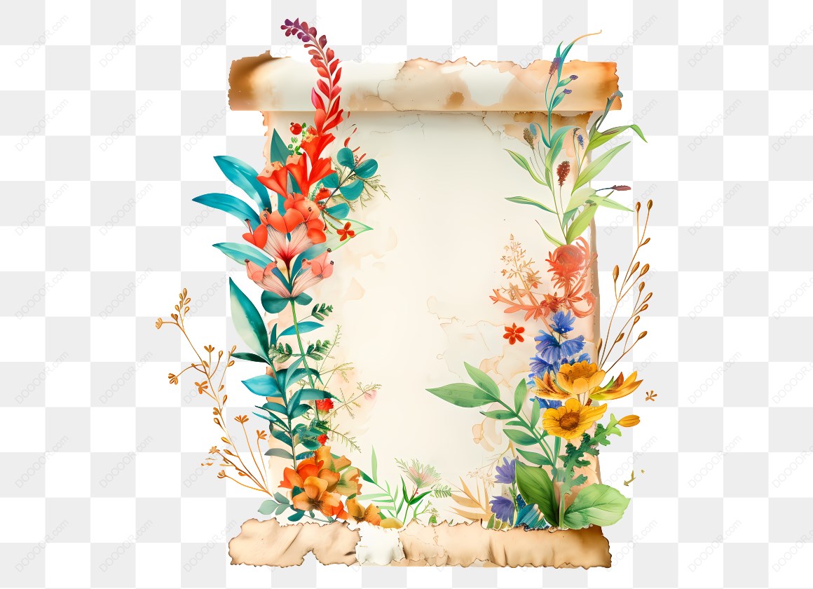 15150_花卉装饰的古老卷轴.jpg