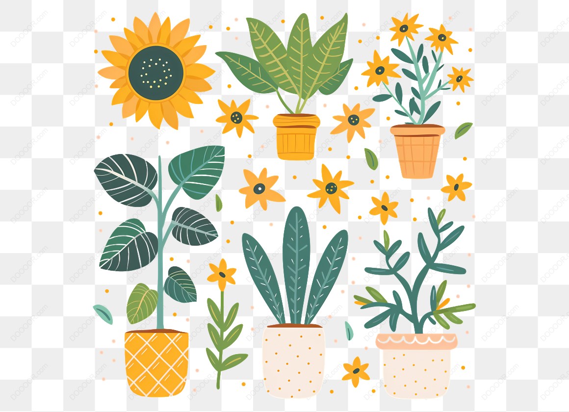15192_多种盆栽植物插图.jpg