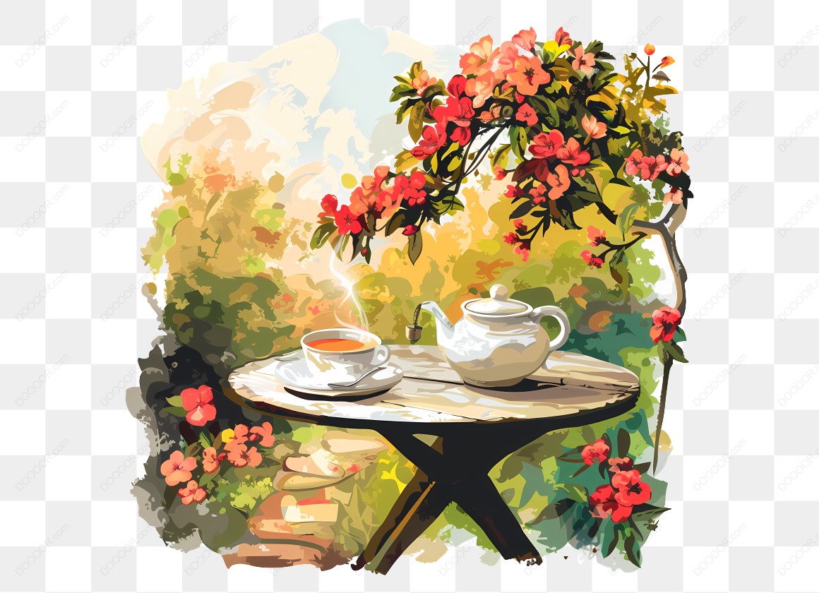 15406_户外桌上茶壶与茶杯.jpg