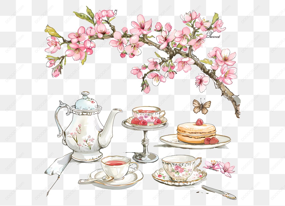 15408_茶具与樱花插画.jpg