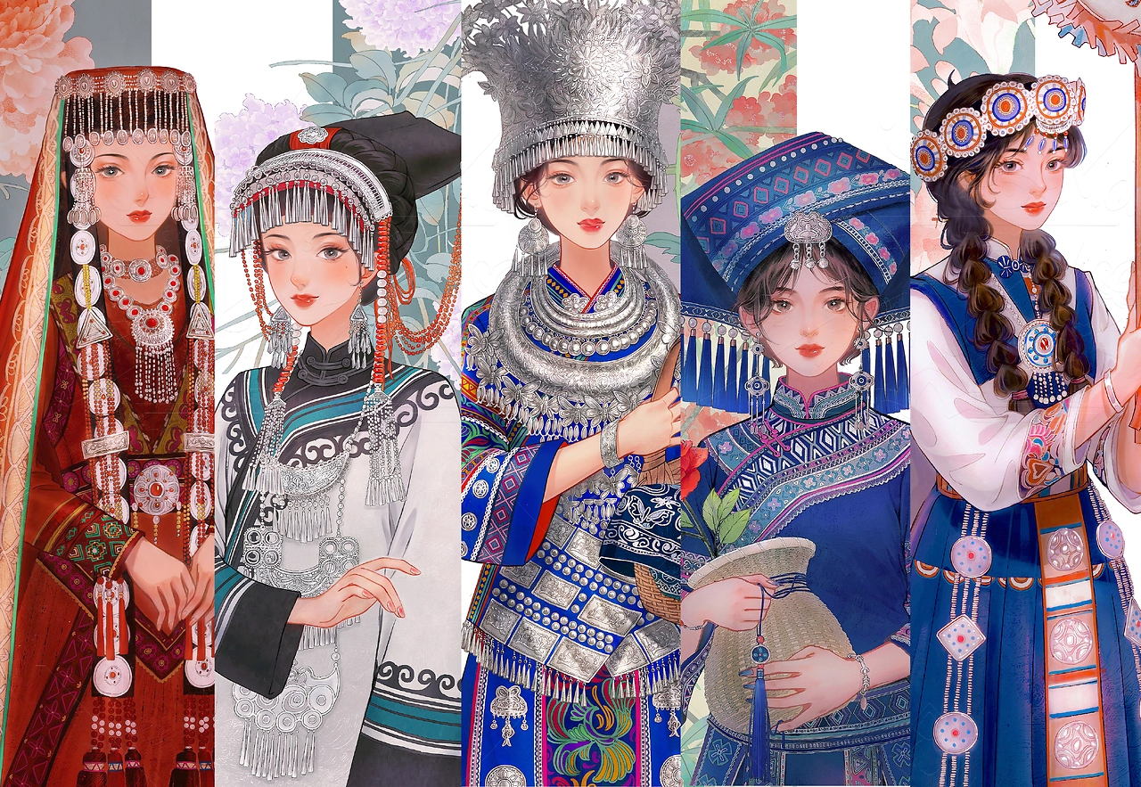 【56个民族系列插画】中华民族姑娘-12.jpg