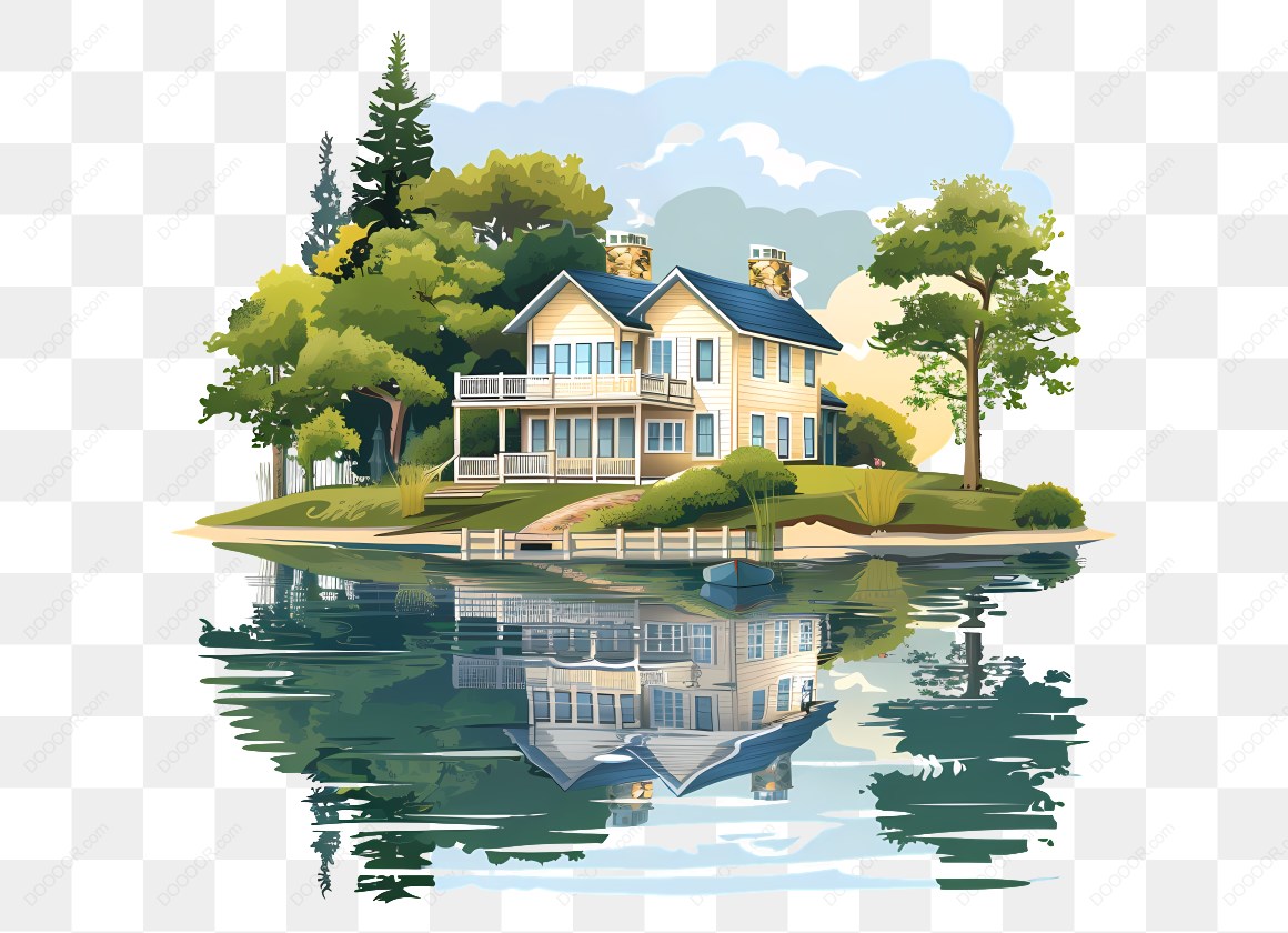 15437_湖边的房子和树木.jpg
