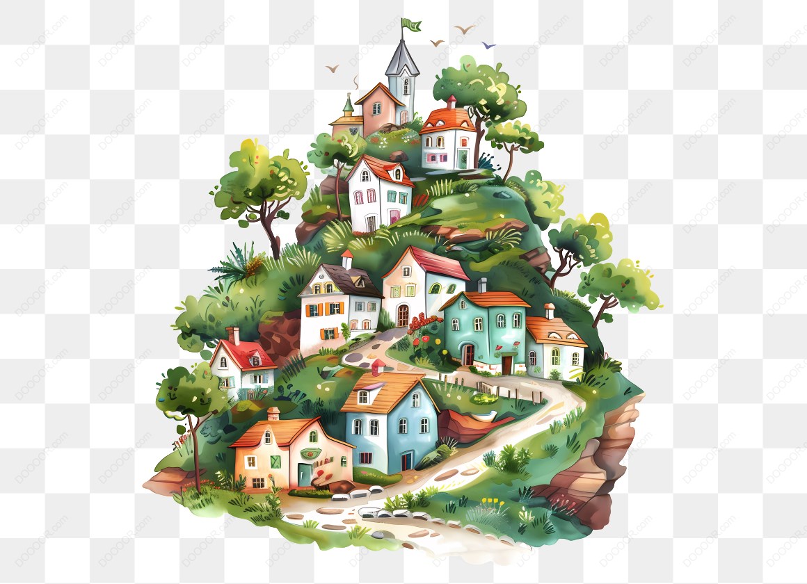 15494_山丘上的卡通村庄.jpg