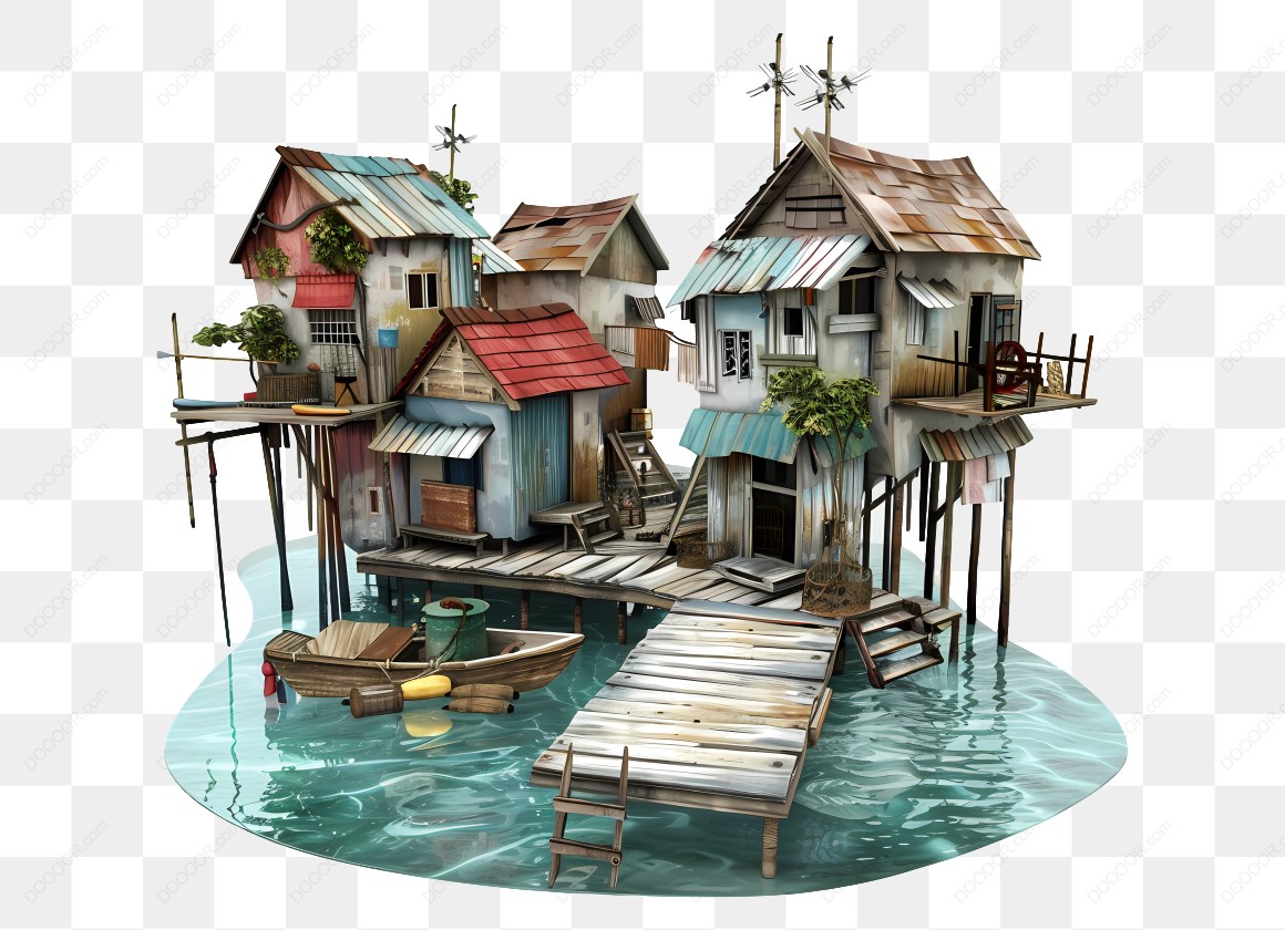 15594_水上小屋和船只.jpg