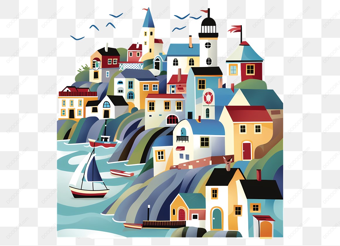 15729_海边小镇插画风景.jpg