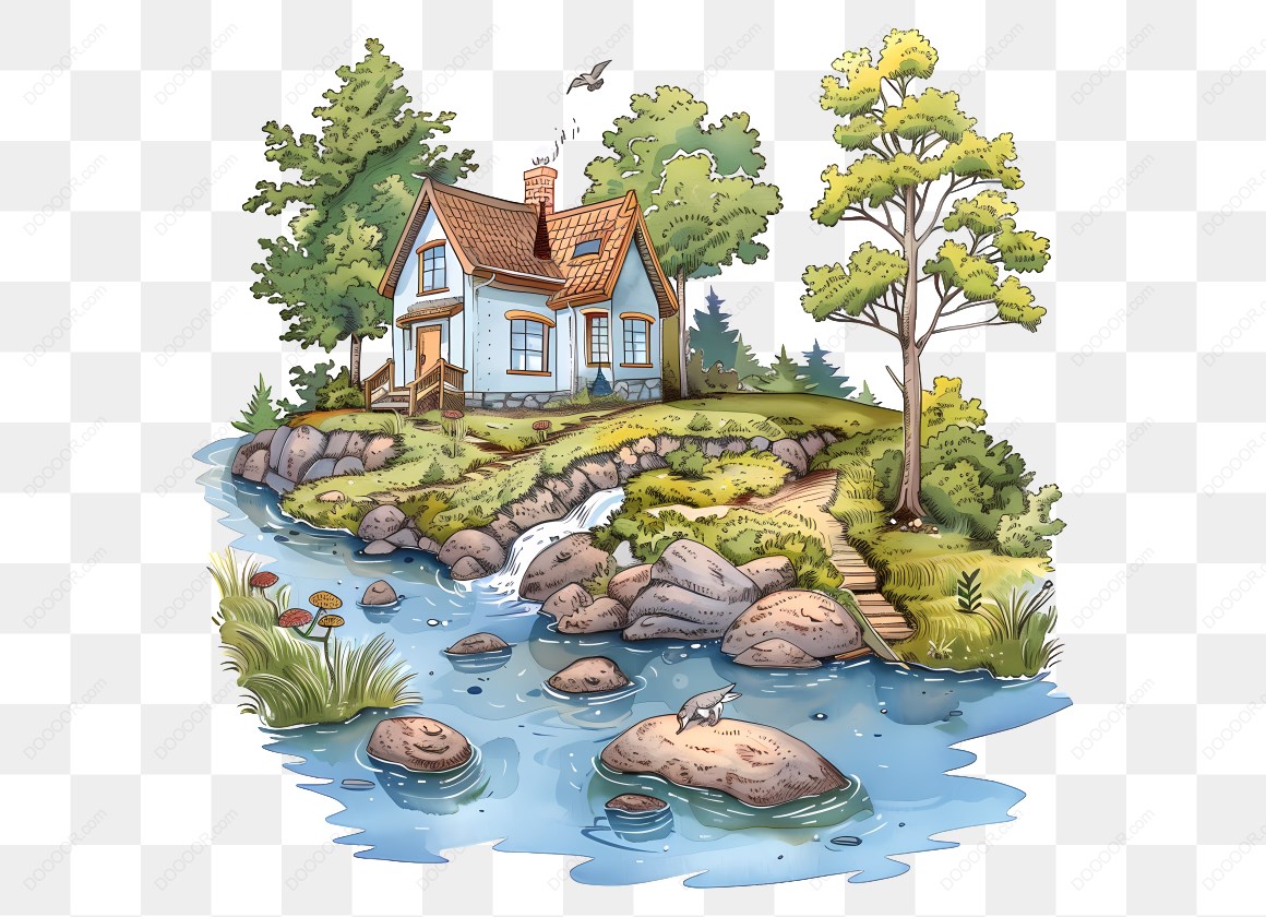 15784_小溪旁的乡村小屋.jpg