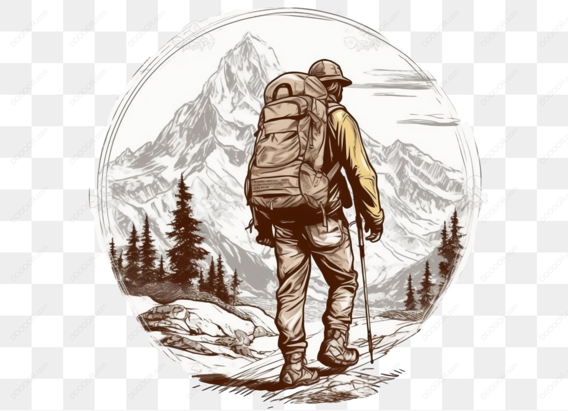 15974_徒步旅行者与山景插图.jpg