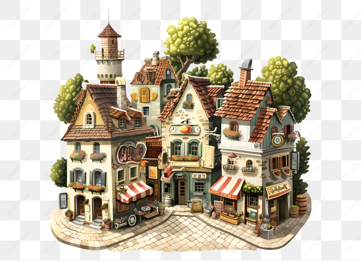 15985_童话风格的村庄建筑.jpg