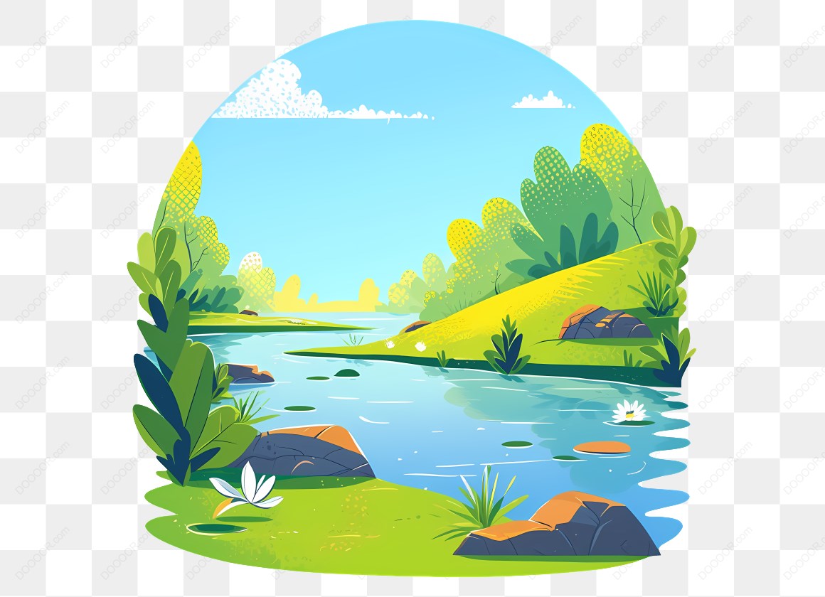 16183_河流与绿色风景插图.jpg