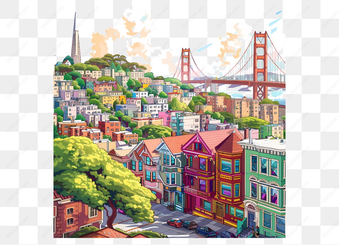 16191_城市风景插画_金门大桥.jpg
