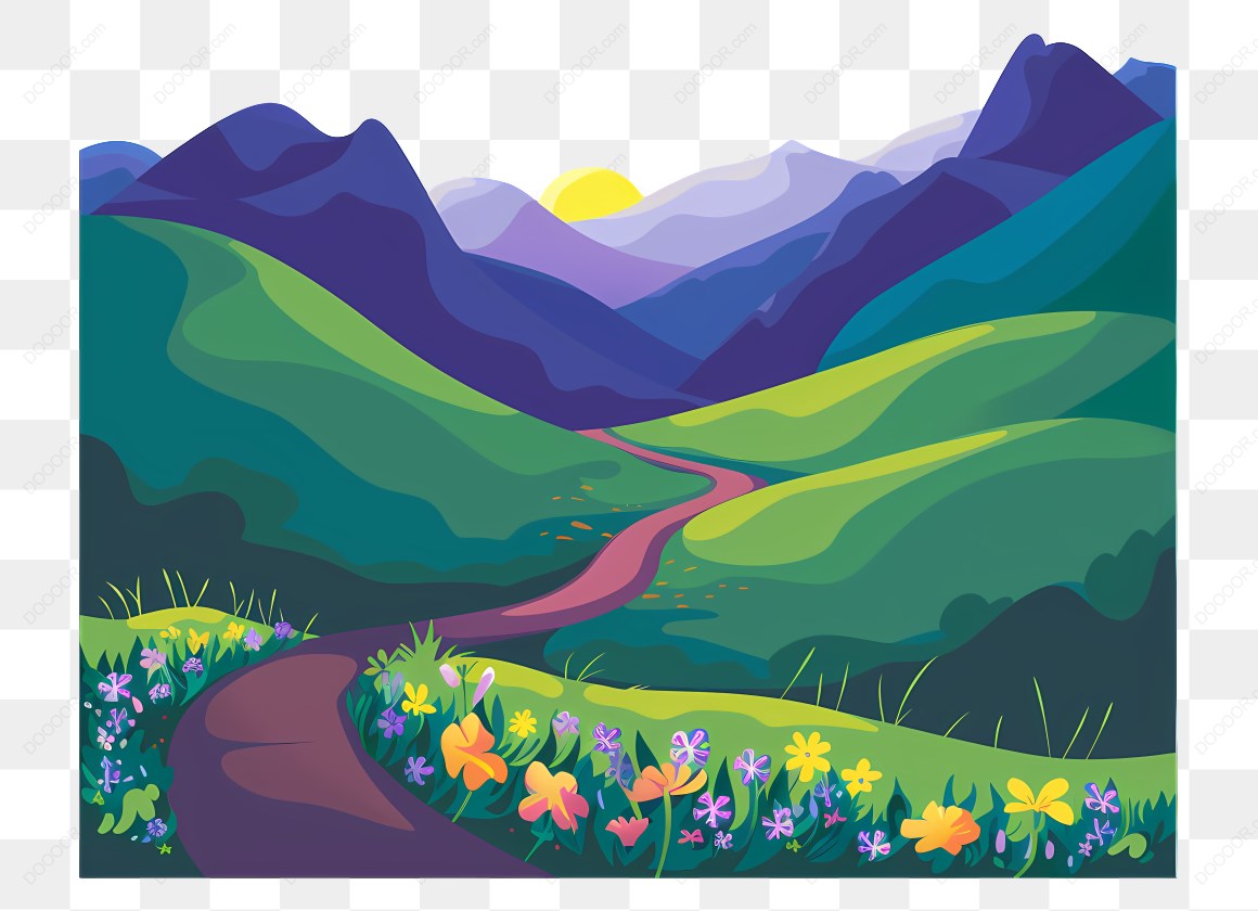16488_山谷中的小路和花卉.jpg